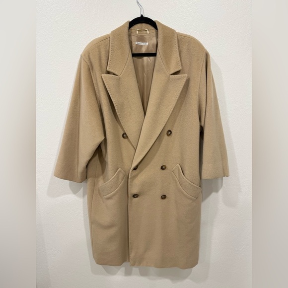 MaxMara 100% Wool Double Breasted Coat, US 12 - Picture 1 of 13